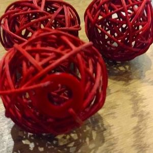 Ikea Strala wicker decorative balls